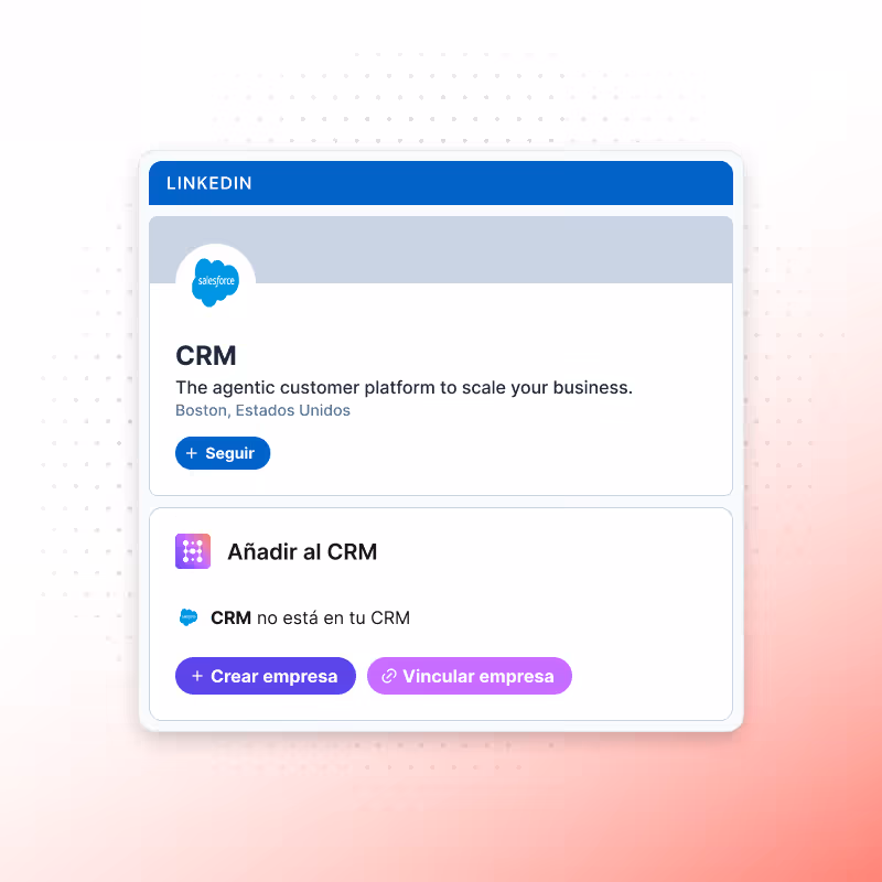 Importar empresa de LinkedIn a tu CRM
