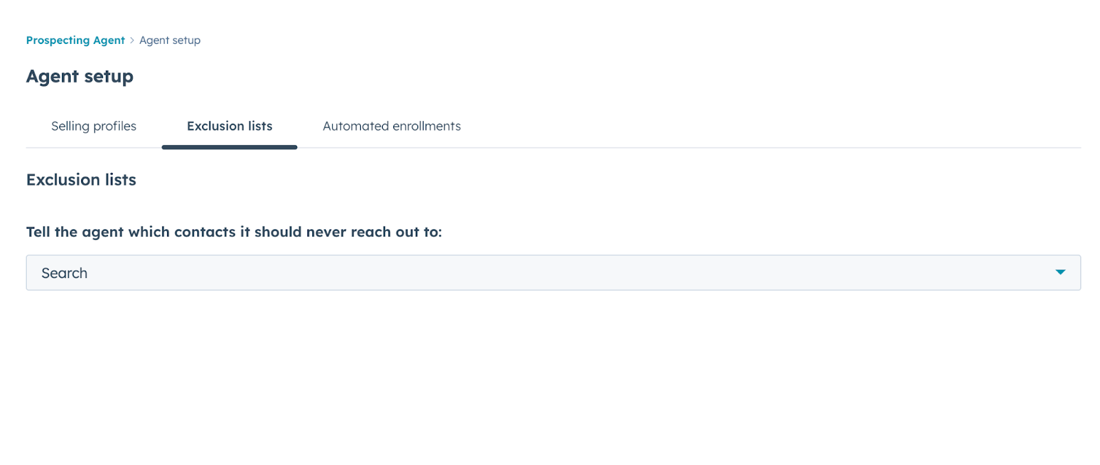 4. Set up your exclusion lists