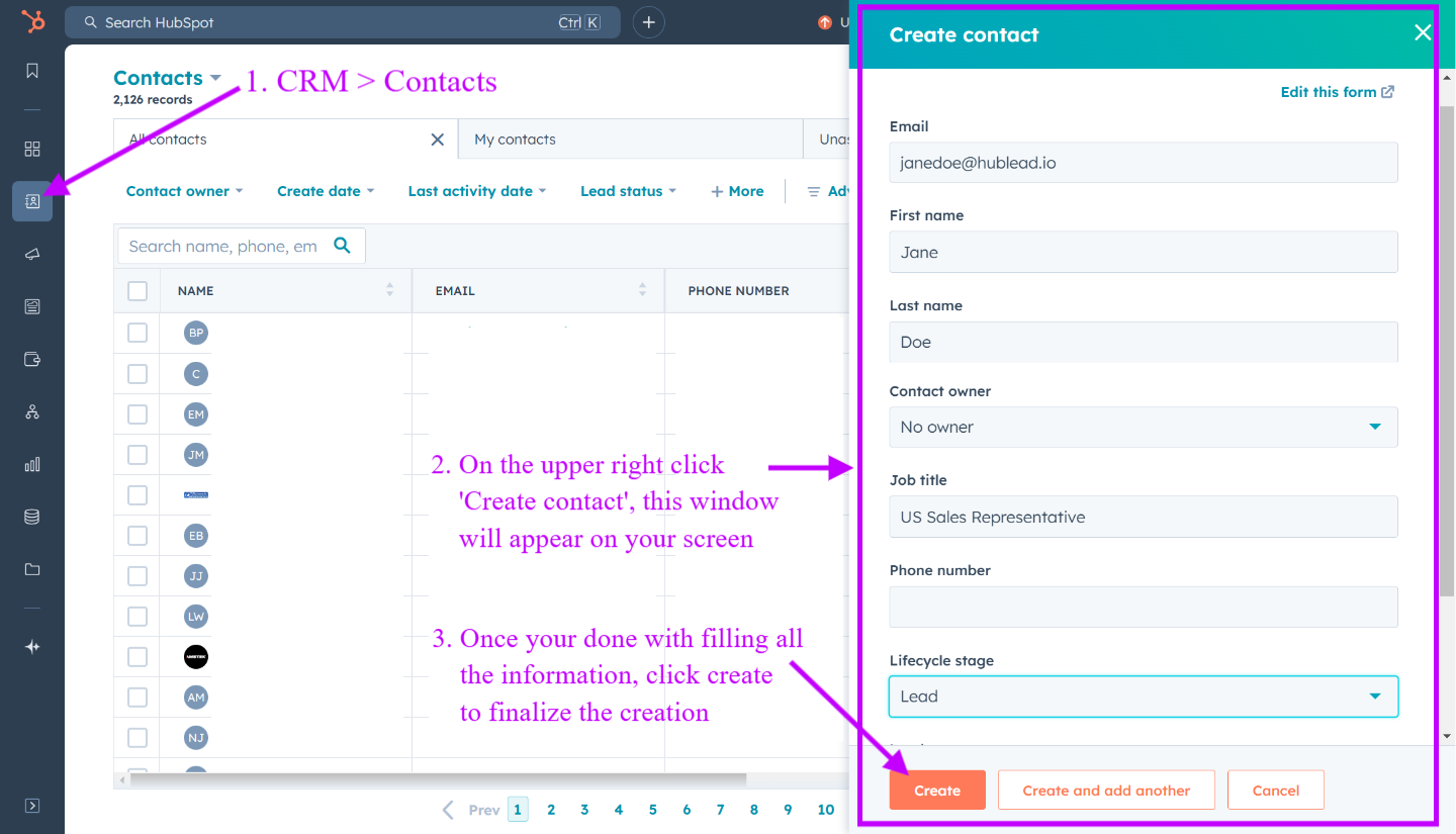 HubSpot contact creation from multiple sources