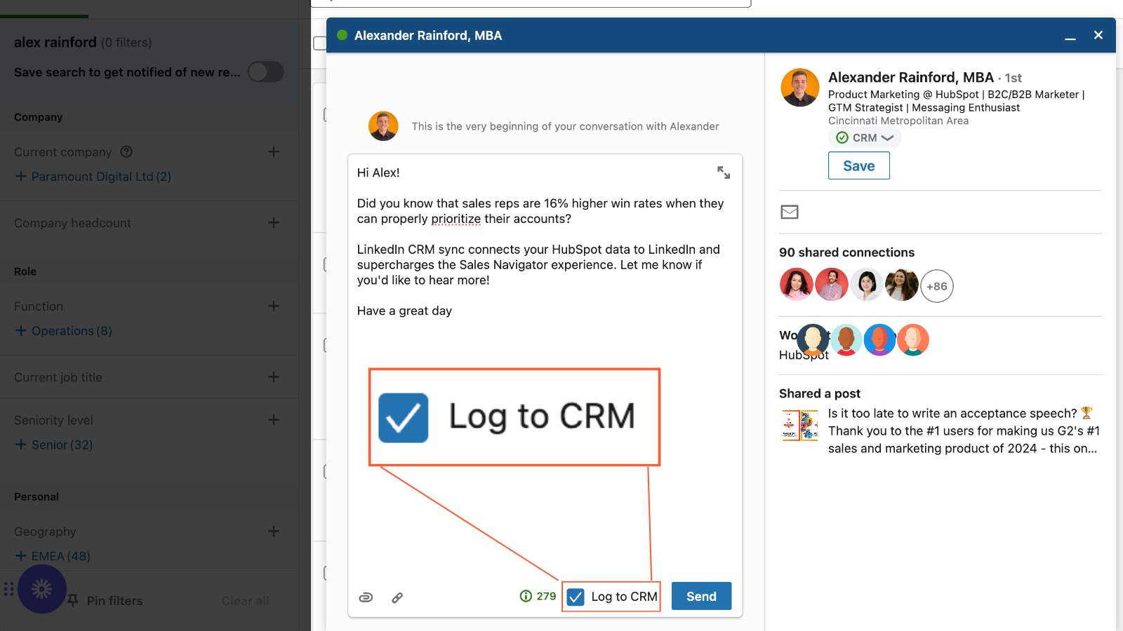Registrar automáticamente actividades de LinkedIn