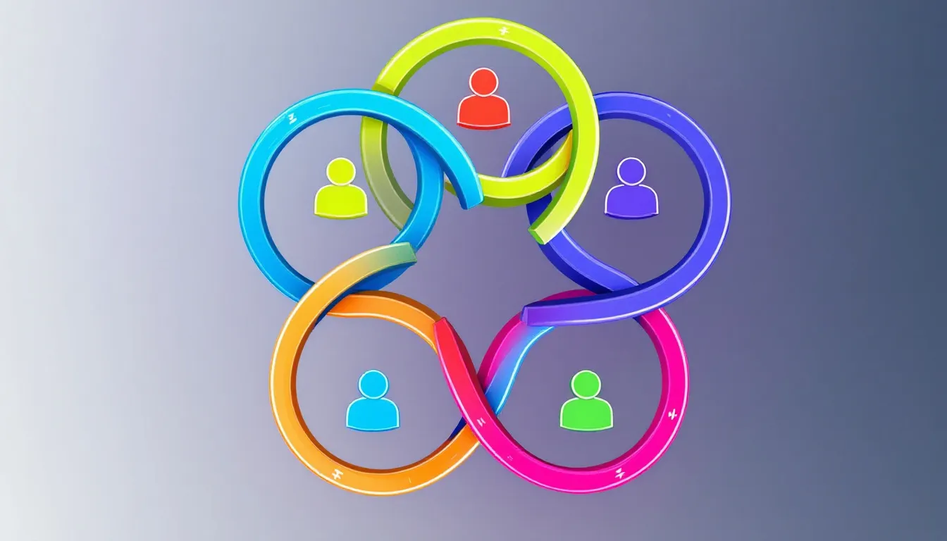 Una ilustración que representa el concepto de asignación Round Robin de leads en HubSpot.