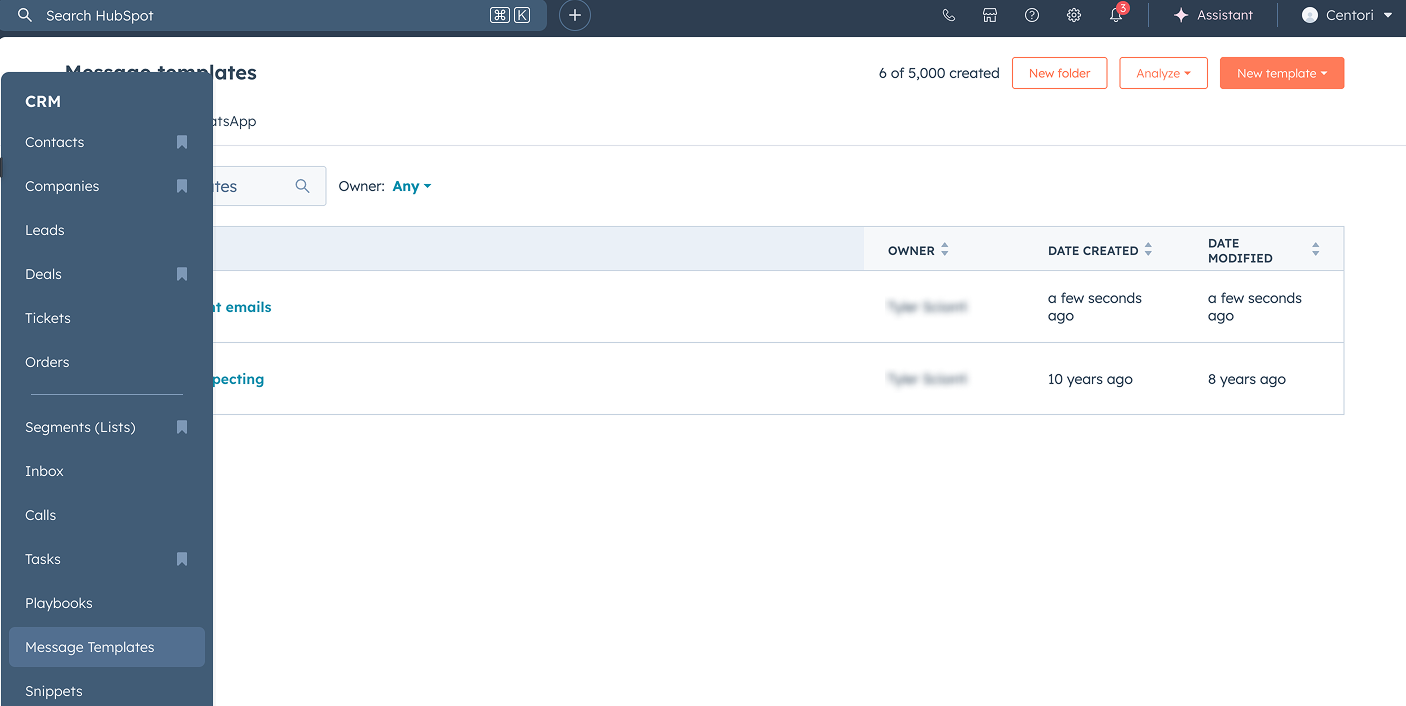 How to create a template in HubSpot