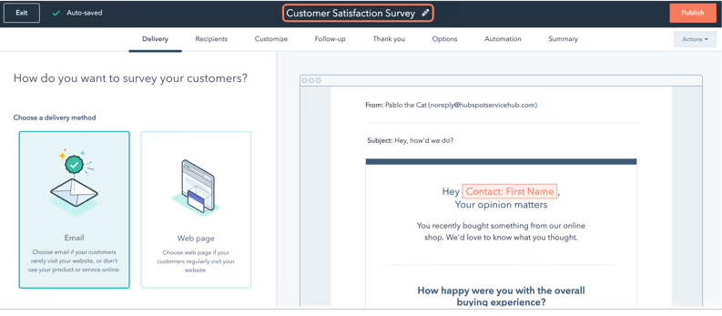 Secuencia de Follow-up de Satisfacción del Cliente