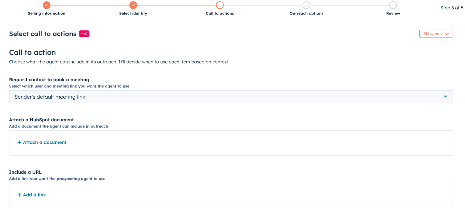 1. Run through the prospecting agent setup