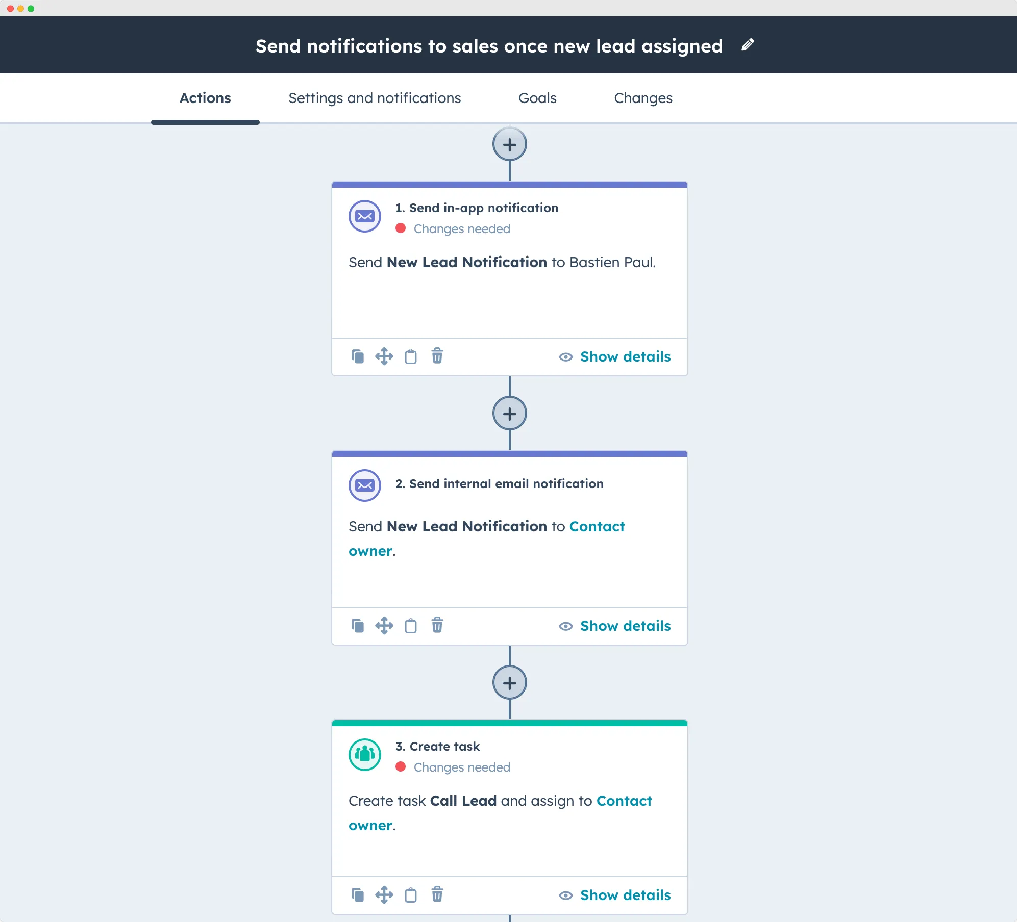 Enviar notificaciones al equipo de ventas cuando se asigna un nuevo Lead