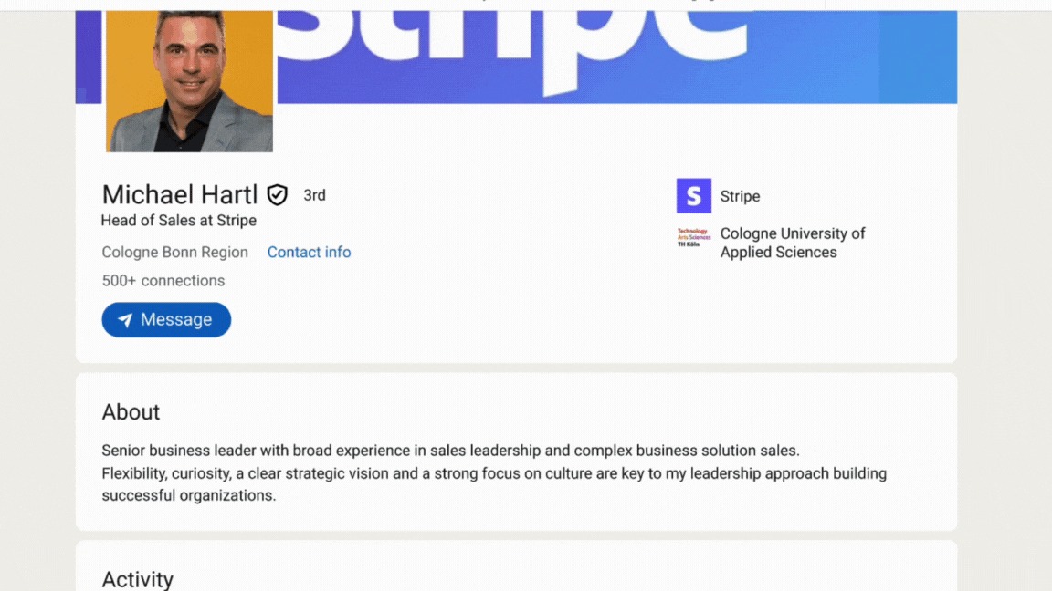 Buscador de emails en LinkedIn para usuarios de HubSpot