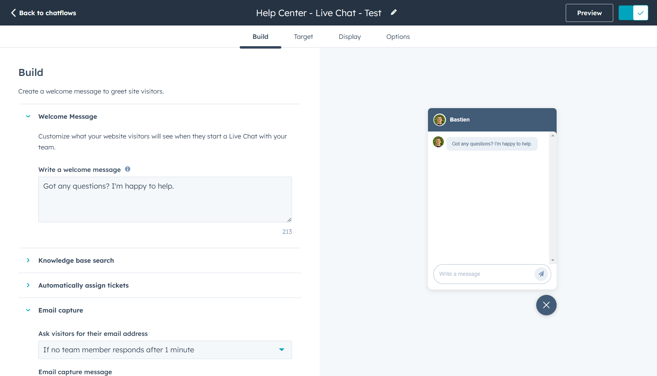 Live Chat en HubSpot para interactuar con leads - hubspot para la generación de leads