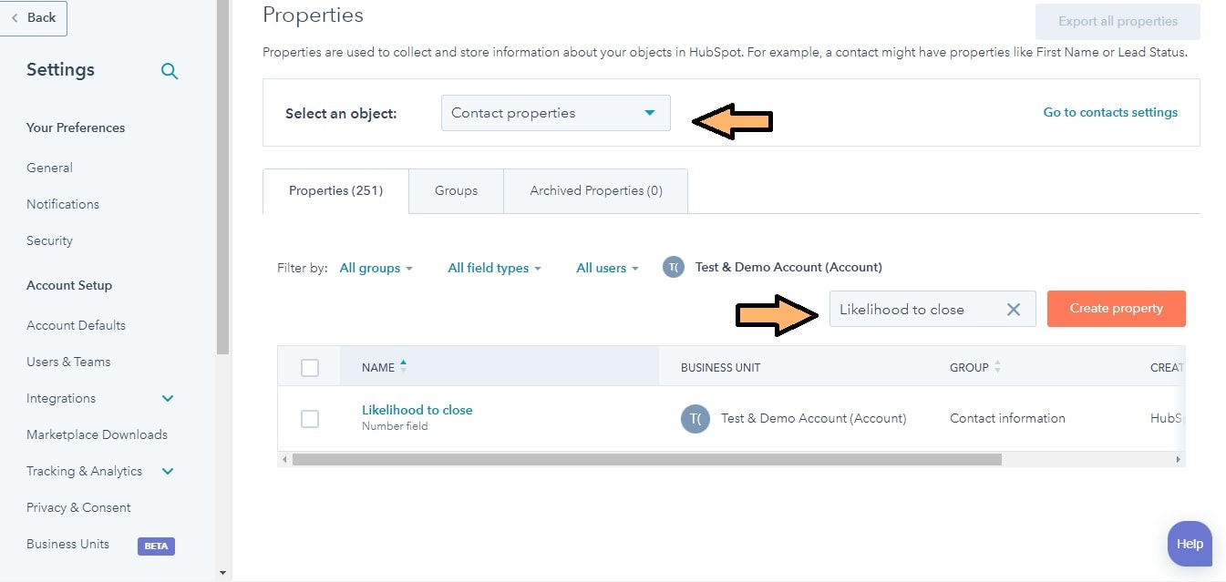 Screenshot der HubSpot-Lead-Scoring-Logik