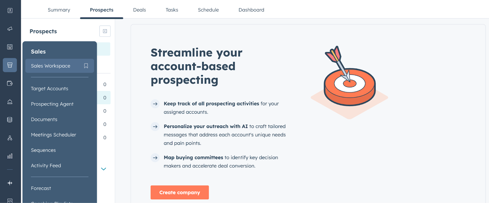 HubSpot’s prospecting workspace