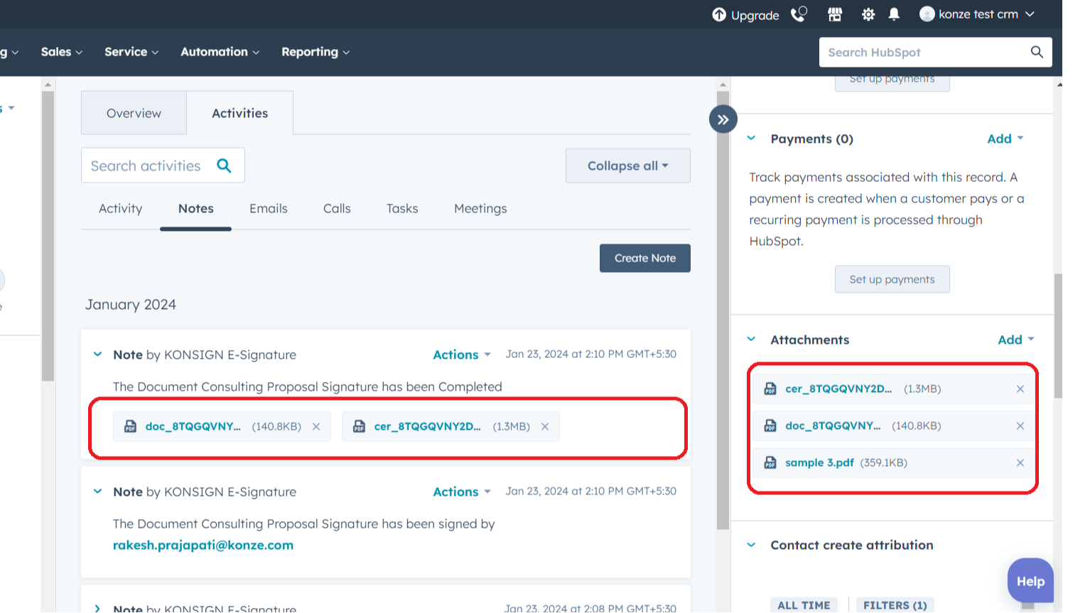 Récupère automatiquement les documents signés dans ton compte HubSpot