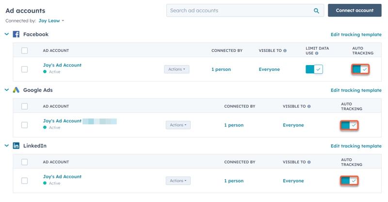 Track your ads through HubSpot